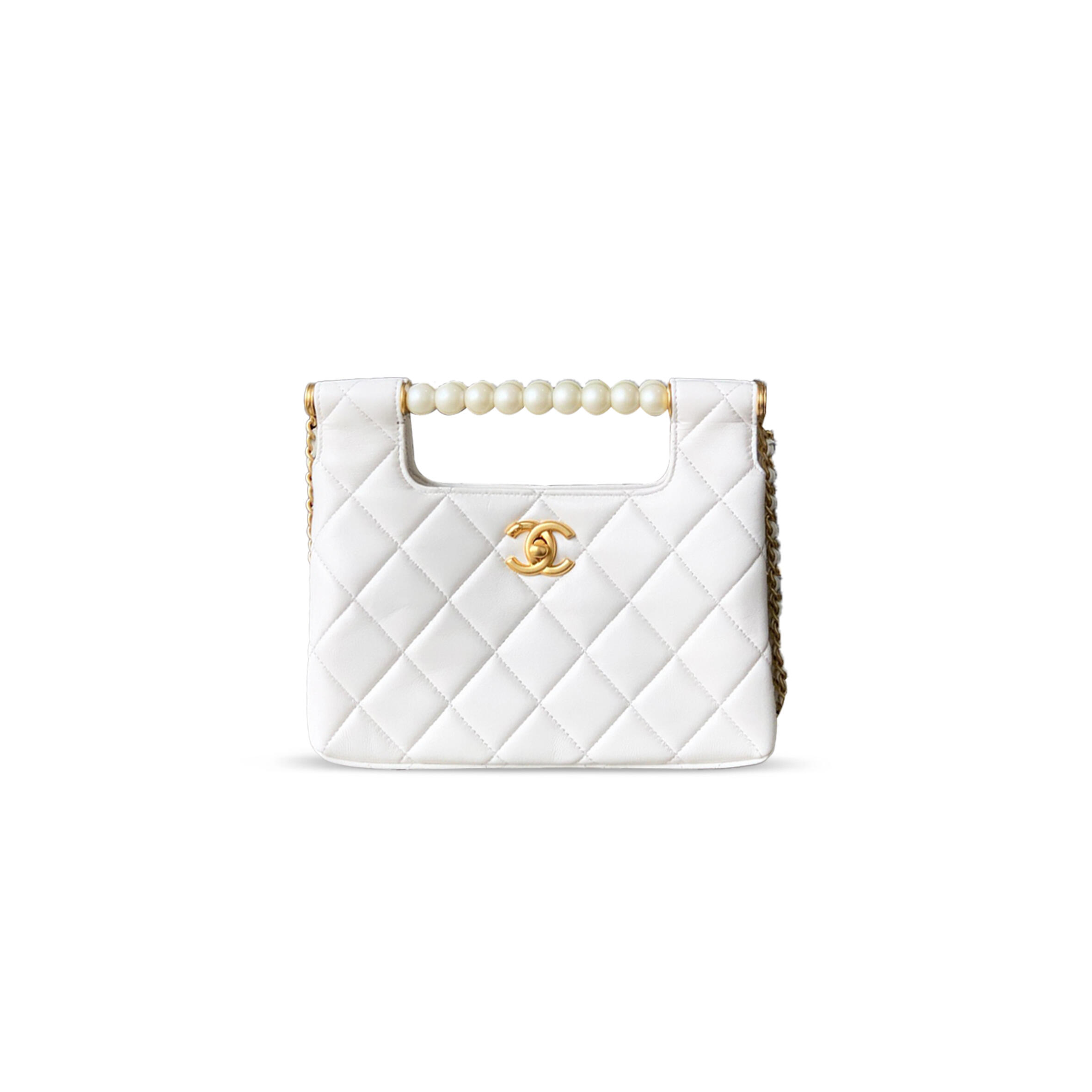 CHANEL MASTER PEARL HANDLE BAG AS5413 (24*18*8cm)